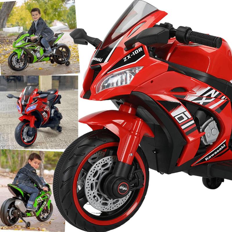 Moto Eletrica Bang Toys Kawasaki Ninja ZX-10R 12V Vermelha - Moto